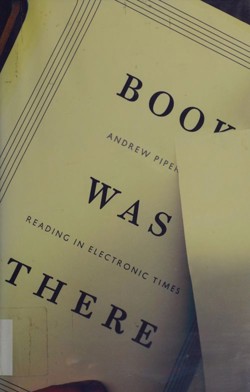 An image of the cover of the book "Book Was There: Reading in Electronic Times"