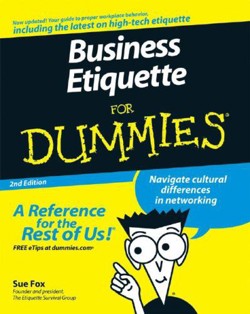 An image of the cover of the book "Business Etiquette for Dummies"