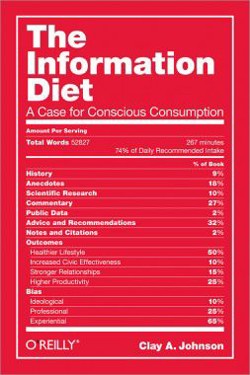 An image of the cover of the book "The Information Diet: A Case for Conscious Consumption"