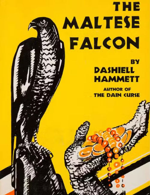 An image of the cover of the book "The Maltese Falcon"