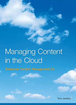 An image of the cover of the book "Managing Content in the Cloud"
