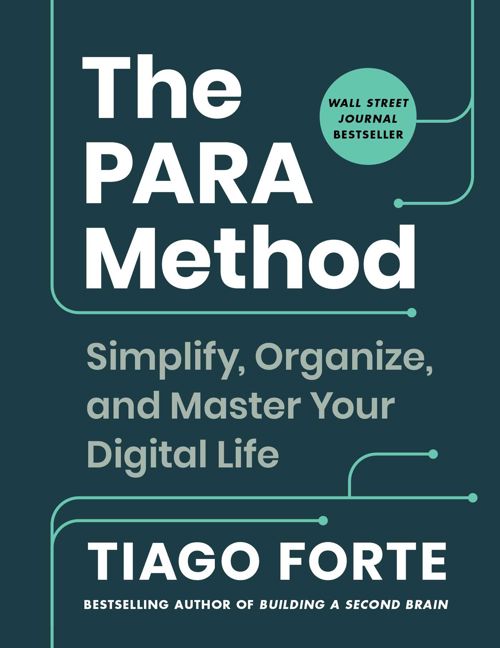 An image of the cover of the book "The PARA Method: Simplify, Organize, and Master Your Digital Life"