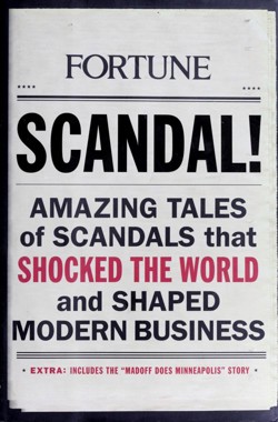 An image of the cover of the book "Scandal!: The Amazing Tales of Cheats, Crooks and Criminals, and How They Helped Create the Modern Economy"